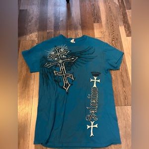 Old 2000s blue shirt